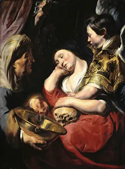Jacob Jordaens Artwork Drucke: The Temptation of the Magdalene