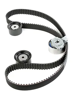 White Background Isolate Drucke: Tension pulley and timing, Isolate on white