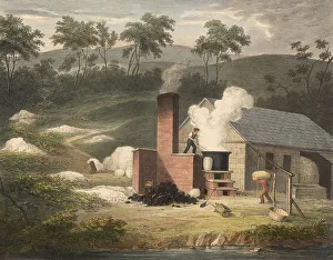 Industrial Plant Site Drucke: Textile industry, The processing of cotton around 1840