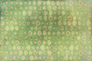 Simple Abstract Design Drucke: Texture background made of a green and orange dots