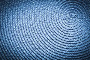 Close Up Handicrafts Drucke: Texture of blue curled surface
