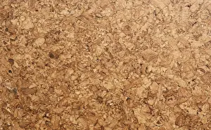 Decorative Wooden Plank Design Drucke: Texture of cork flooring, close up