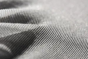 Deserted Structure Image Drucke: Texture of a fine white mesh on black background