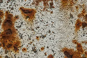 Deserted Structure Image Drucke: Texture, metal with paint, rust