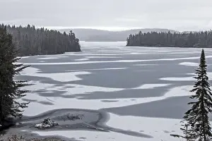 Uninhabited Waterfront Scenes Drucke: Thaw lake in spring