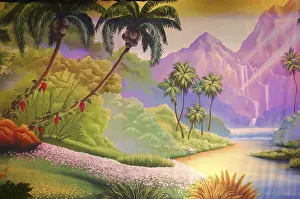 Deserted Forest Scenery Drucke: Theatre backdrop featuring a peaceful forest