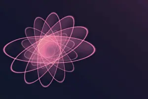 Scientific Research Image Drucke: Theme of physics, atomic nucleus