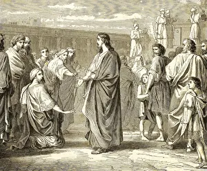 New Testament Historical Image Drucke: Whoever is thirsty come to me and drink
