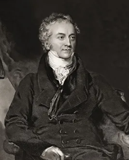 Historical Figure UK Drucke: Thomas Young, 1773 - 1829, British polymath at the fields of vision