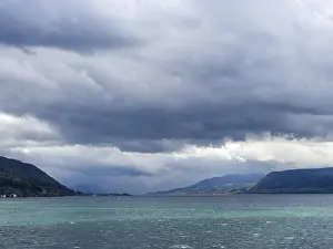 Upper Austria Landscape Photography Drucke: Thunderclouds over Lake Attersee