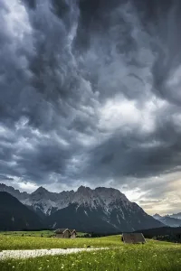 Southern Germany Rain Clouds Drucke: Thunderclouds, near Mittenwald