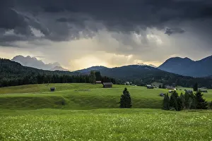 Southern Germany Rain Clouds Drucke: Thunderclouds, near Mittenwald