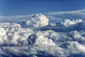 Central Europe Storm Clouds Drucke: Thunderclouds in the sky, view from the plane