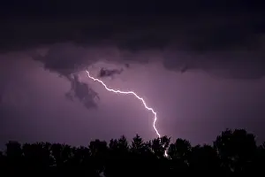 Gloomy Daytime Sky Drucke: Thunderstorm, bolt