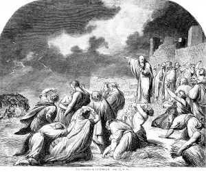 Middle East Historical Image Drucke: The thunderstorm in harvest time