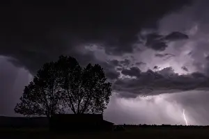 Lightning Strike Germany Drucke: Thunderstorm, lightning, thunderclouds