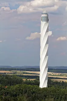 Modern Industrial Architecture Drucke: Thyssenkrupp test tower for elevators with visitor platform
