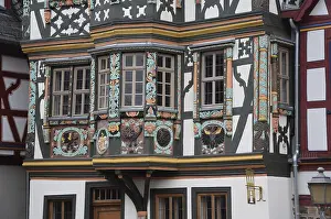 Old Town Hesse Germany Drucke: Timber-frame, bay window, facade