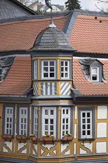 Half Timbering In Central Europe Drucke: Timber-frame, bay window, facade