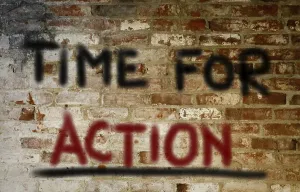 Deserted Landscape Symbolism Drucke: Time For Action Concept