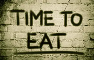 Symbolic Reminder Image Drucke: Time To Eat Concept