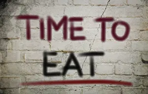 Symbolic Reminder Image Drucke: Time To Eat Concept