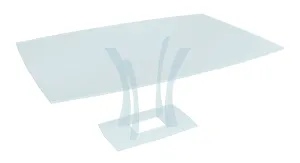 White Background Furniture Drucke: Tinted all-glass rectangular coffee table