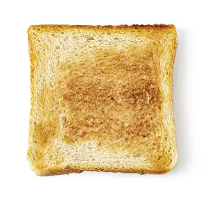 Sliced Bread Drucke: Toast slice isolated on white