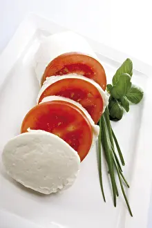 Tomato Nutrition Drucke: Tomatoes and Mozzarella cheese