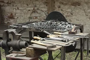 Handicraft Industry Drucke: Tools of a blacksmith