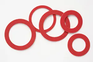 Conceptual Symbol Photo Drucke: Tools and installation material, sealing rings