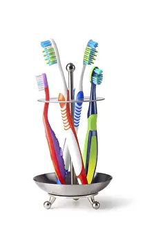 Studio Photography Drucke: toothbrush isolated on a white background