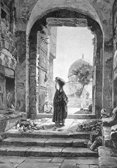 Jerusalem Old City Scenes Drucke: The Tor tor to the Temple Square in Jerusalem
