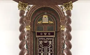 Bavaria Sacral Building Drucke: Detail of the Torah shrine in the synagogue