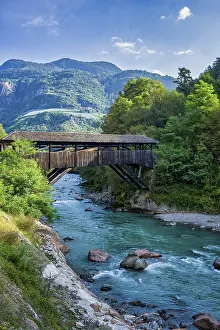 Deserted Bridges In Europe Drucke: Torggele bridge over the Eisack