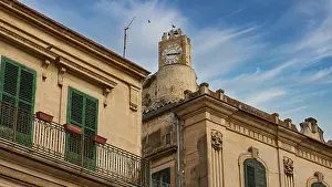 Sicilian Urban Environment Drucke: Torre dell'Orologio, clock tower