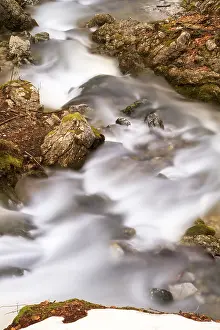 Bavarian Evening Light Drucke: Torrent in the evening light