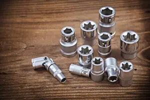 Power Supply Socket Drucke: Torx set for socket spanner on wooden board