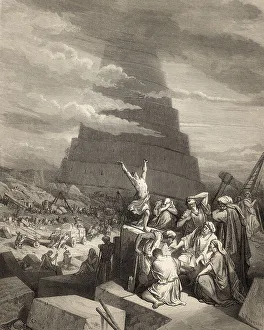 Biblical Figure Representation Drucke: The Tower of Babel, Old Testament