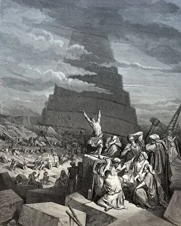 Biblical Figure Representation Drucke: The Tower of Babel, Old Testament
