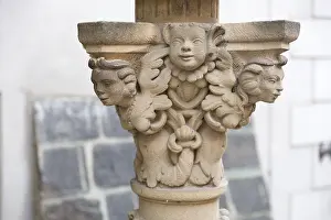 Old Town City Center Photography Drucke: Detail on the town hall steps in Gorlitz