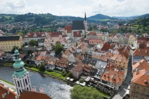 UNESCO World Heritage Site View Drucke: Town view from the castle tower