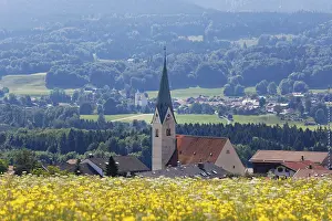 German Church Building Drucke: Townscape, Torwang and Grainbach at the back