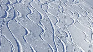 Winter Sports Landscape Drucke: Tracks in the snow