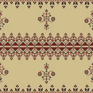 Traditional Polish Embroidery Drucke: Traditional Polish embroidery vector pattern