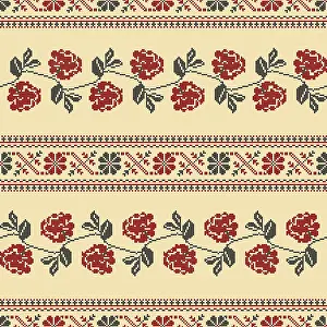 Traditional Polish Embroidery Drucke: Traditional Polish embroidery vector pattern