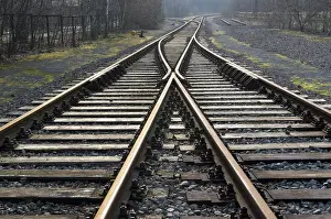 Schienen mit Hintergrundbeleuchtung.