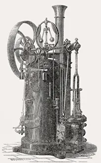 Steam Powered Machinery Drucke: Transportable steam engine by M