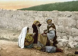Middle East Historical Image Drucke: Travelling shoemaker in Jerusalem
