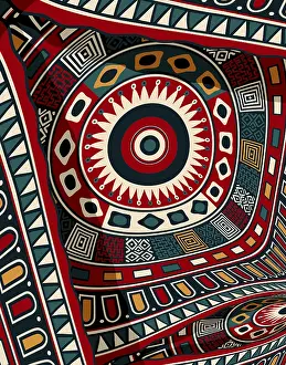 Cultural Heritage Site Image Drucke: Tribal art background composition